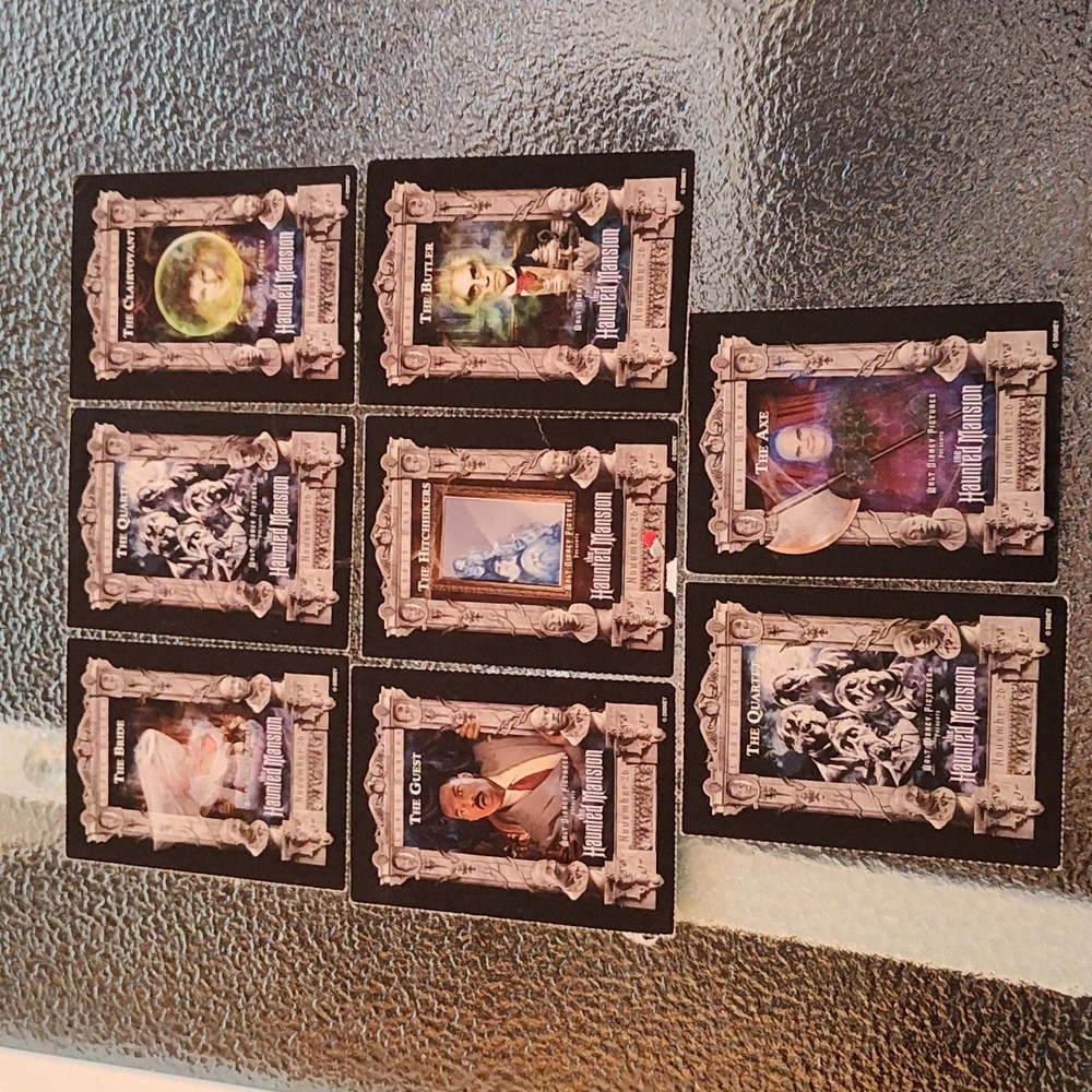 Disney's Haunted Mansion Trading Cards - #1 - Set of 8 - GUC